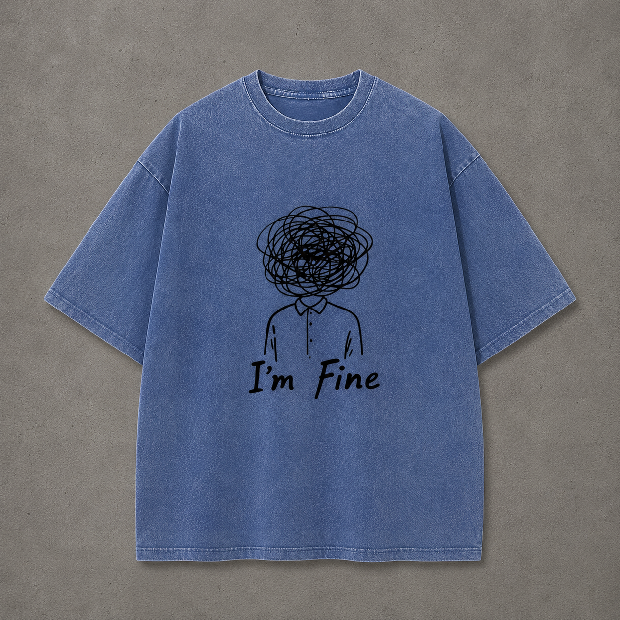 I'm Fine Graphic Oversized Tee