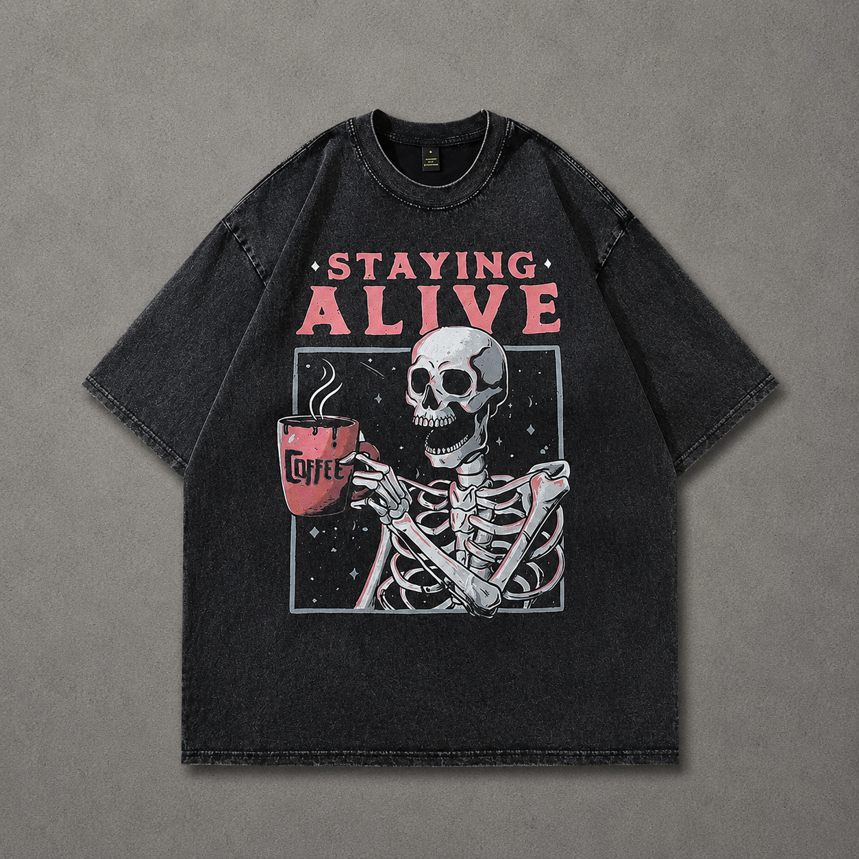 Staying Alive Graphic Oversized Tee