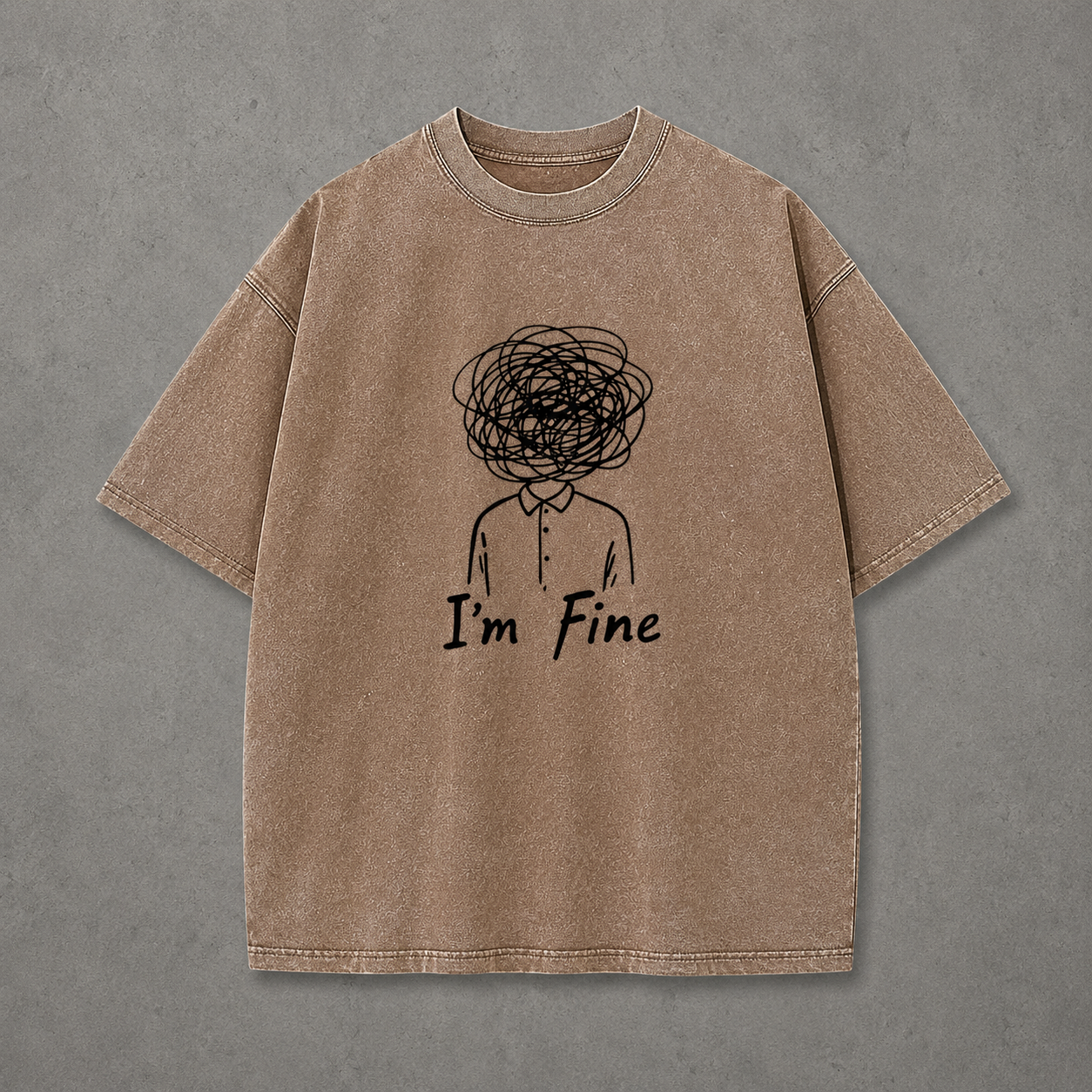 I'm Fine Graphic Oversized Tee