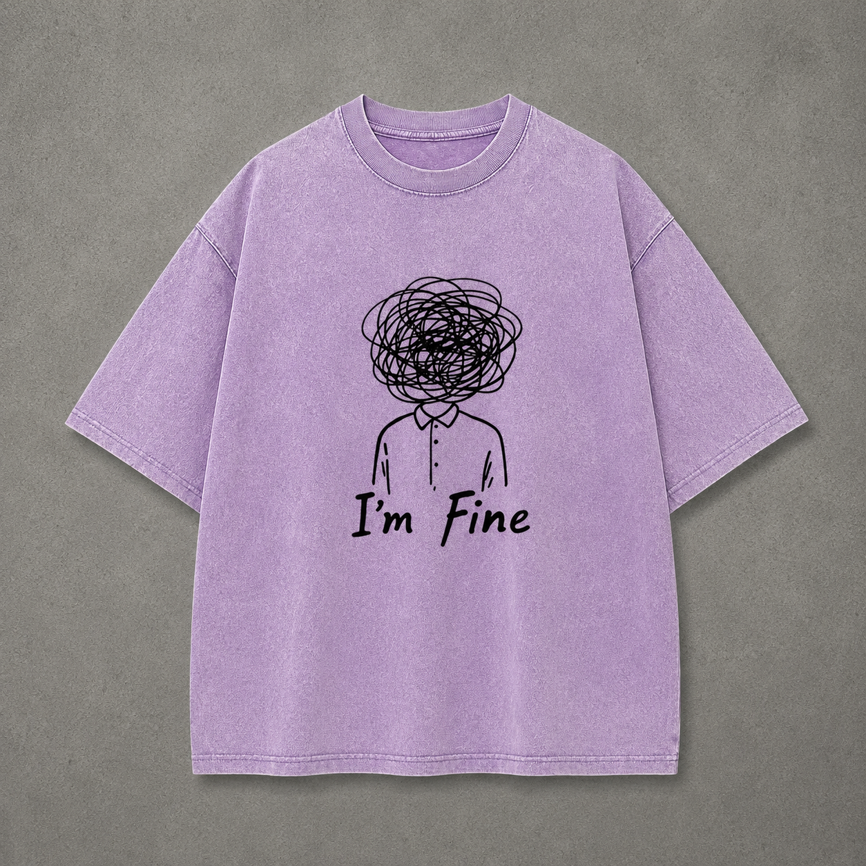 I'm Fine Graphic Oversized Tee