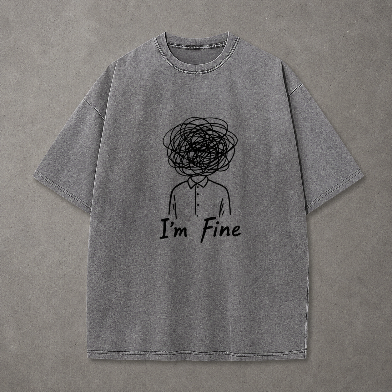 I'm Fine Graphic Oversized Tee